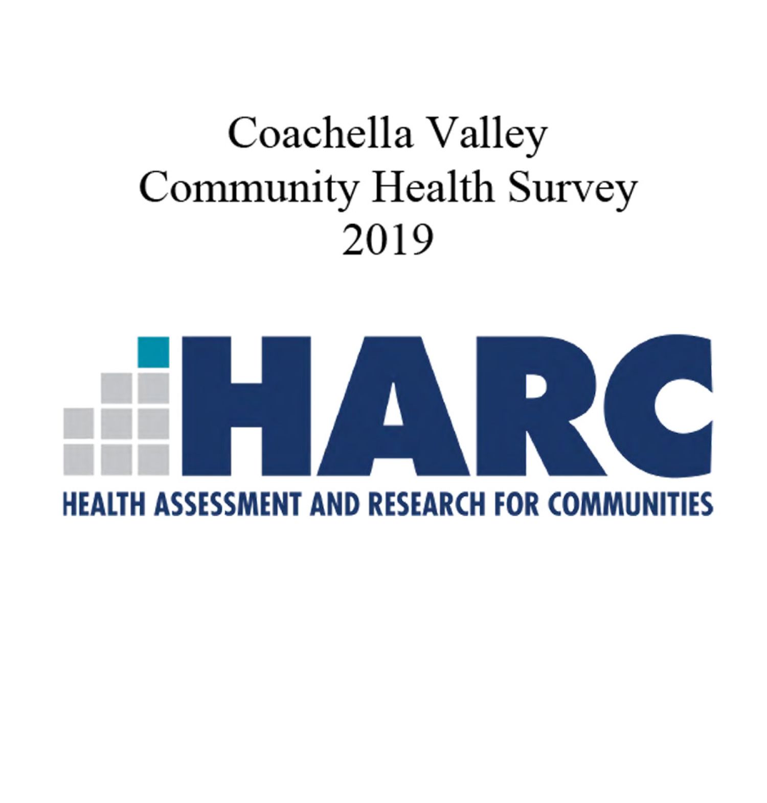 report cover of HARC's 2019 Coachella Valley Community Health Survey